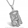 PE0129S BOBIJOO Jewelry Pendant Head of Jesus Christ 316L Steel + String