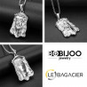 PE0129S BOBIJOO Jewelry Anhänger Kopf von Jesus Christus Stahl 316L + Kette