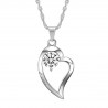 PEF0059 BOBIJOO Jewelry Anhänger Halskette Herz Ich liebe dich-Stahl-Diamant