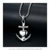 PE0095 BOBIJOO Jewelry Cross pendant of Carmargue Steel, Silver Oxide, Zirconium