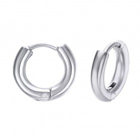 BOH0004 BOBIJOO Jewelry Pair earrings Man Creoles Steel 12mm 2mm