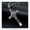 PE0094 BOBIJOO Jewelry Anhänger, St. Benedikt von Nursia Jesus auf Kreuz inri hört