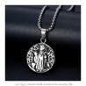 PE0101 BOBIJOO Jewelry Ciondolo Medaglione Sanctus Benedictus Acciaio