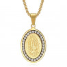 PE0115 BOBIJOO Jewelry Anhänger Medaille Unserer lieben Frau von Guadalupe Strass Gold