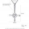 PE0243 BOBIJOO Jewelry Anhänger, Kreuz, Umgekehrte Pentagramm Satan Stahl