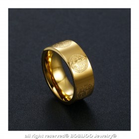 BA0357 BOBIJOO Jewelry Ring Ring Alliance, St. Benedict Gold Protection 8mm