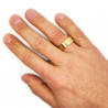 BA0357 BOBIJOO Jewelry Ring Ring Alliance, St. Benedict Gold Protection 8mm