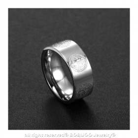 BA0358 BOBIJOO Jewelry Ring Ring Alliance Saint Benedict Protection 8mm