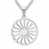 PE0245 BOBIJOO Jewelry Pendant Wheel of the Travelers Flag Gypsies