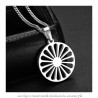 PE0245 BOBIJOO Jewelry Pendant Wheel of the Travelers Flag Gypsies