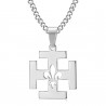 PE0247 BOBIJOO Jewelry Anhänger Scout Frankreich Kreuz Potencée Fleur-de-Lys