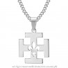 PE0247 BOBIJOO Jewelry Ciondolo Scout Francia Potenti Croce Fleur-de-Lys