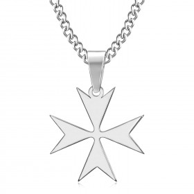 PE0251 BOBIJOO Jewelry Pendant Cross of Malta St JeanTemplier Biker