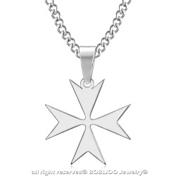 Pendentif Croix de Malte St JeanTemplier Biker bobijoo