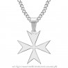 PE0251 BOBIJOO Jewelry Pendant Cross of Malta St JeanTemplier Biker