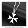 PE0251 BOBIJOO Jewelry Colgante de la Cruz de Malta St JeanTemplier Biker