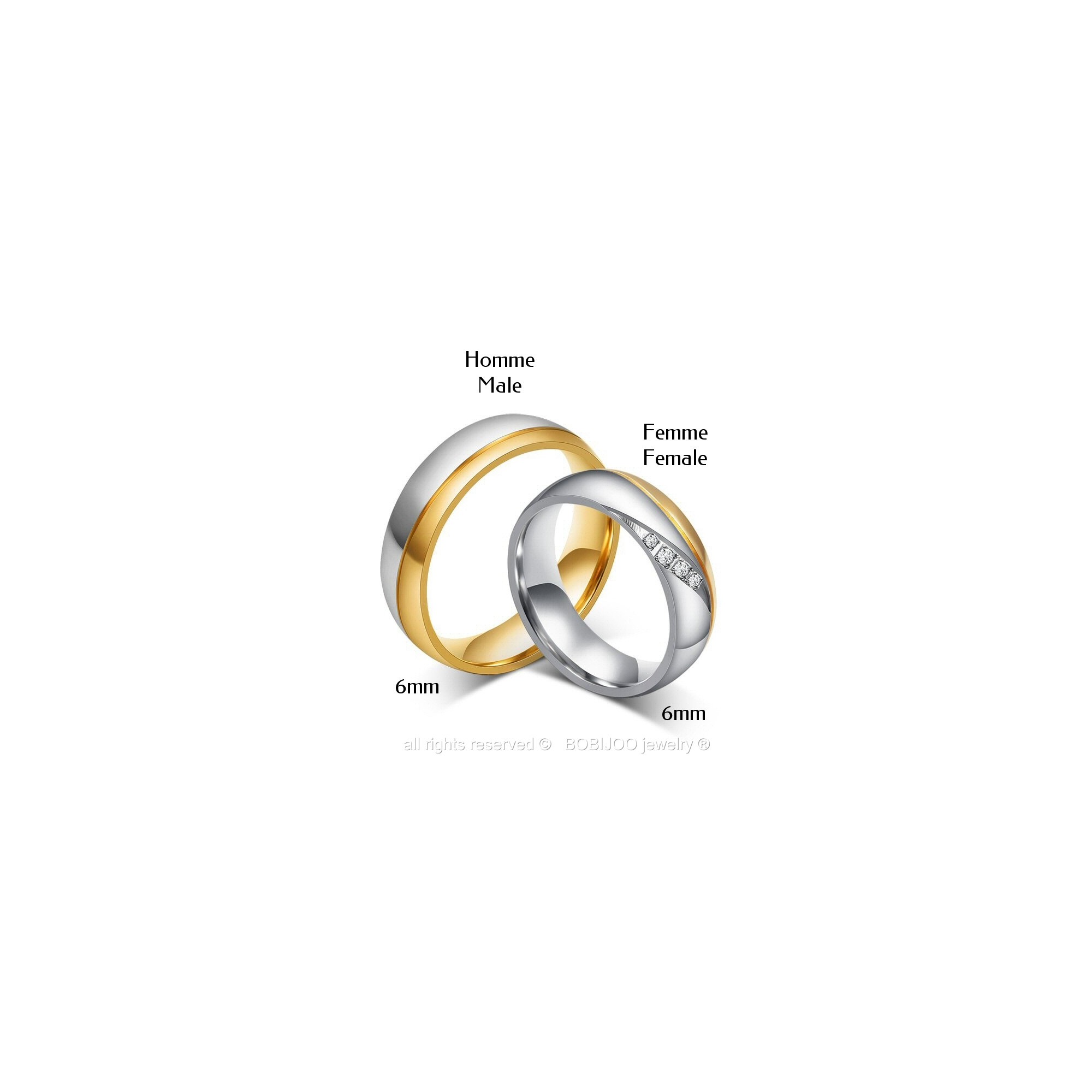 BOBIJOO Jewelry Alliance Acier Acier Argenté Or Strass 12,90 €