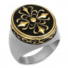 BA0082 BOBIJOO Jewelry Anillo sortija de Sello Fleur de Lys Templarios