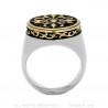 BA0082 BOBIJOO Jewelry Anillo sortija de Sello Fleur de Lys Templarios