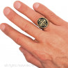 BA0082 BOBIJOO Jewelry Anillo sortija de Sello Fleur de Lys Templarios