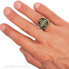 BA0082 BOBIJOO Jewelry Ring Siegelring Fleur de Lys Templer