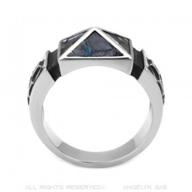 BA0083 BOBIJOO JEWELRY Ring Siegelring Pyramide malteserkreuz Tempelritter