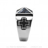 BA0083 BOBIJOO JEWELRY Ring Signet ring Pyramid maltese Cross knights Templar