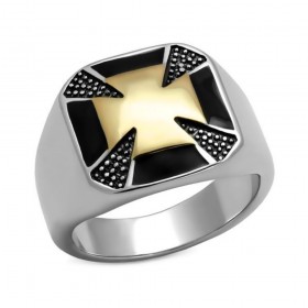 BA0084 BOBIJOO JEWELRY Ring Siegelring Kreuz von Malta Templer