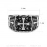 BA0087 BOBIJOO JEWELRY Anello anello Croce di malta cavalieri Templari