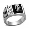 BA0088 BOBIJOO Jewelry Ring Siegelring totenkopf