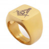 Chevalière Bague Franc-Maçonnerie Acier 3 Couleurs au Choix bobijoo