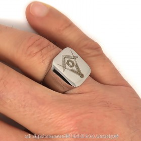 Signet Ring Freemasonry Steel 3 Colors to choose from