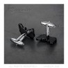 BM0024 BOBIJOO Jewelry Cufflinks Black Vintage Video Game Controller