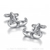 BM0037 BOBIJOO Jewelry Cufflinks Silver Mustache