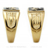 Ring Signet ring Masonic Square Gold-plated finish