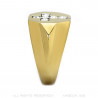 Ring Signet ring Cross Jesus Gold-plated finish