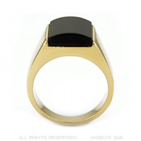 Ring Cabochon Gold Onyx