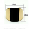 Ring Cabochon Gold Onyx