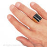 Ring Cabochon Gold Onyx