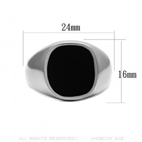 Ring Cabochon Oval Onyx