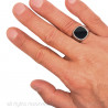 Ring Oval Cabochon Onyx