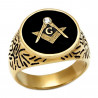 Ring Signet Masonic Oval Gold-plated finish