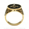 Ring Signet Masonic Oval Gold-plated finish