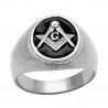 Ring Siegelring Freimaurer-Oval-Silber