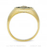 Ring Signet Masonic Oval Gold-plated finish