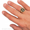 Ring Signet Masonic Oval Gold-plated finish