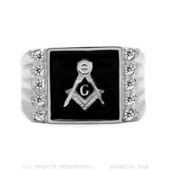 Ring Signet Ring Masonic Square Silver