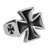 Bague Chevalière Biker Templier Acier Homme bobijoo