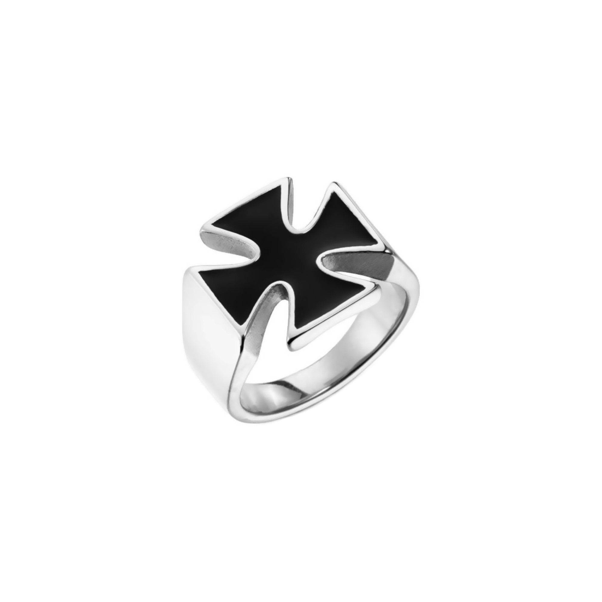 BOBIJOO Jewelry Anello con sigillo della Croce di Malta, cavaliere  dell'ordine dei Templari Biker 17mm 18,90 €