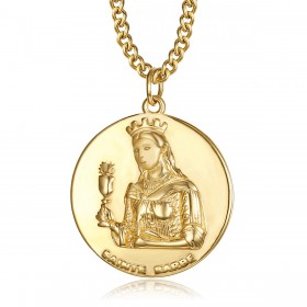 PE0252 BOBIJOO Jewelry Pendant Fireman St barbara's Barbara's Protective Steel Gold